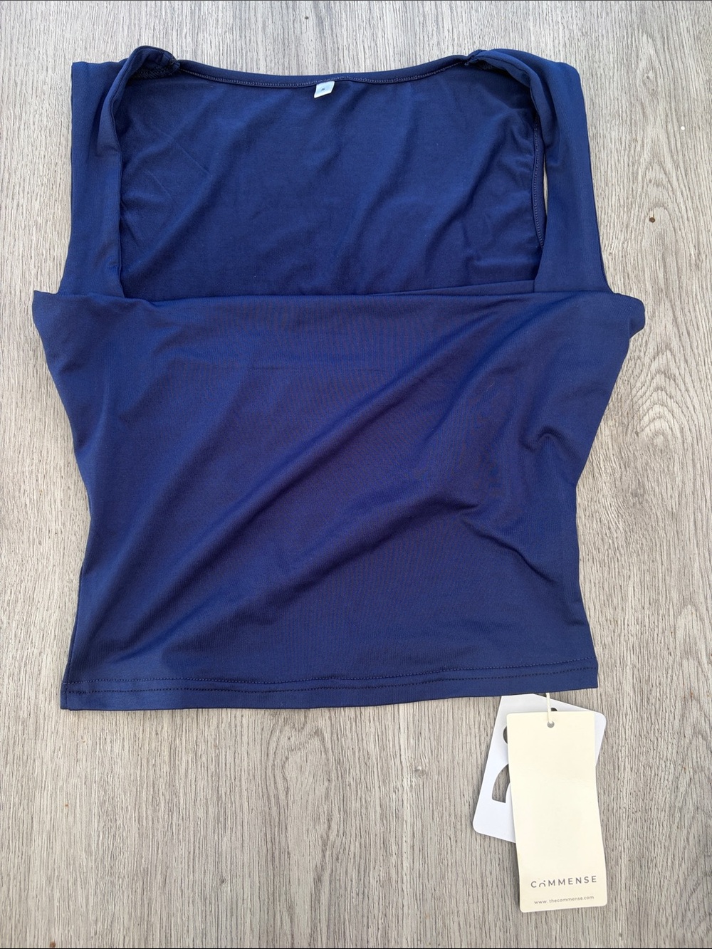 Commense Navy Square-Neck Camisole